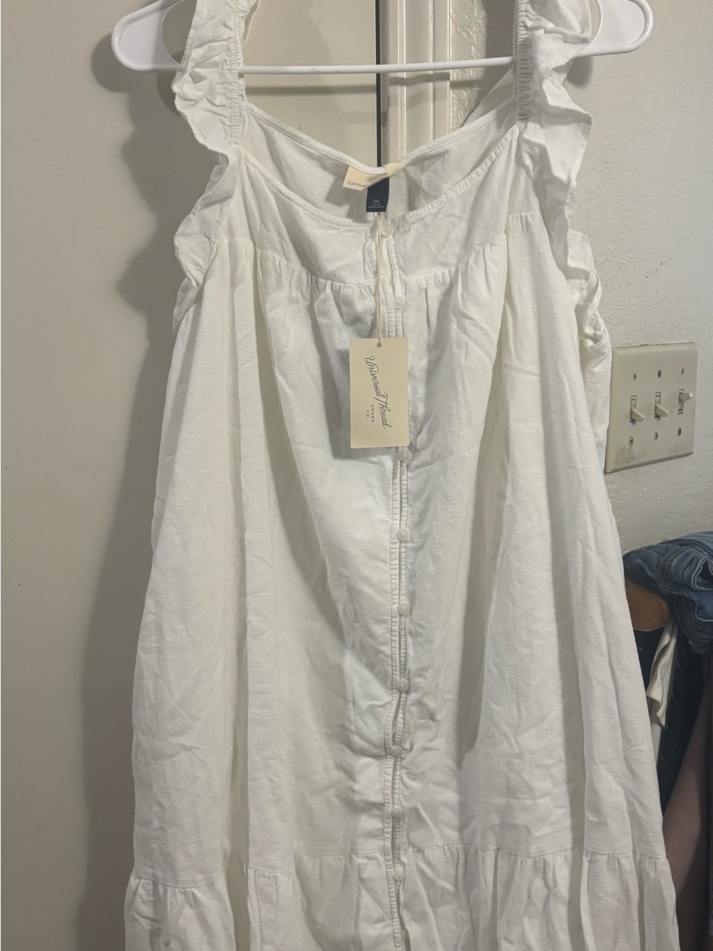 Universal Thread White Ruffle Strap Casual Sundress